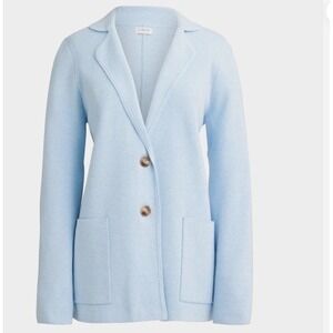 J. Crew 100% Cotton Two Button Sweater Blazer - Light Blue | Size M